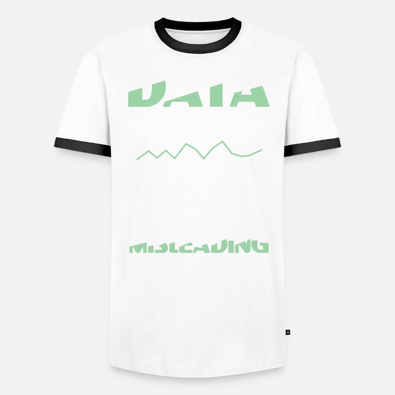 Data Doesn't Lie but It Sure Can Be Misleading Männer Kontrast-T-Shirt