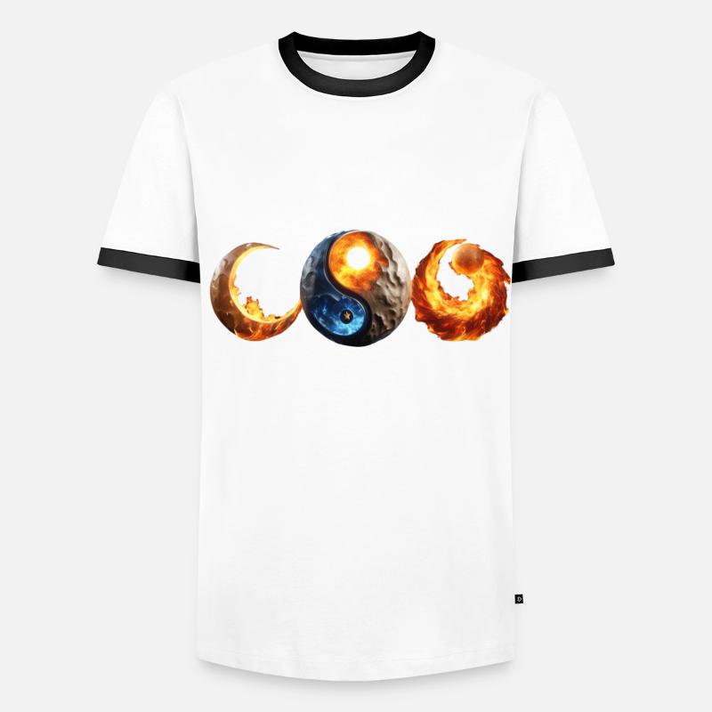 Planets on fire Men's Ringer Shirt