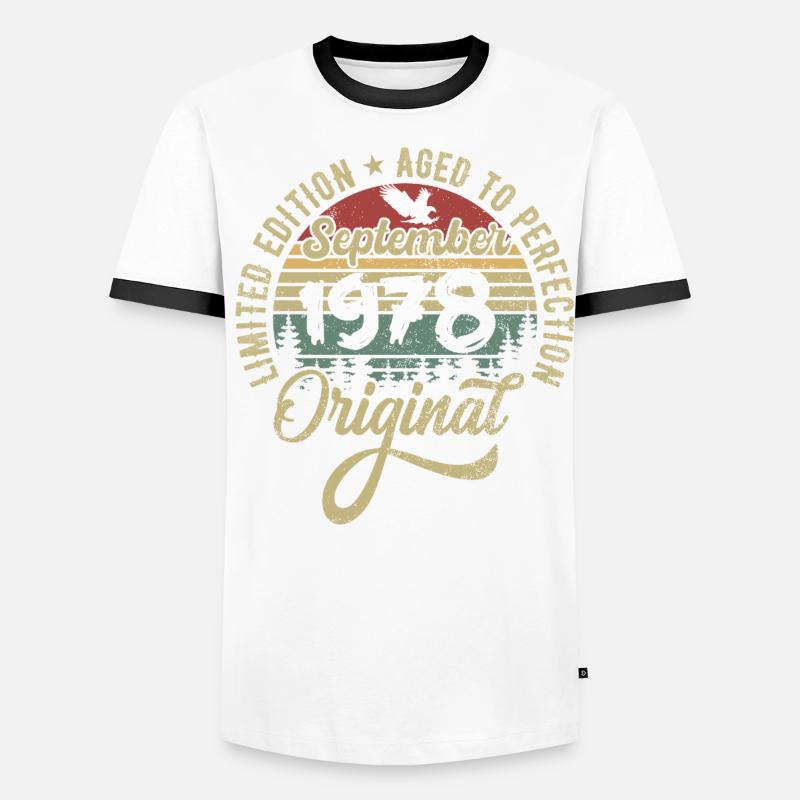 47e anniversaire Septembre 1978 - 47 ans T-shirt contrasté Homme