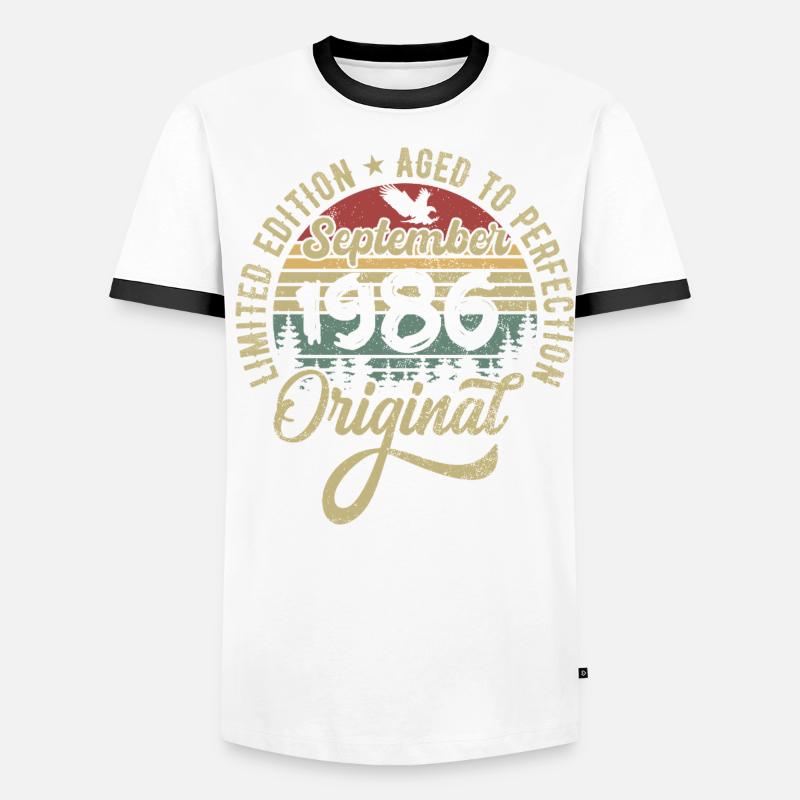 39e anniversaire Septembre 1986 - 39 ans T-shirt contrasté Homme