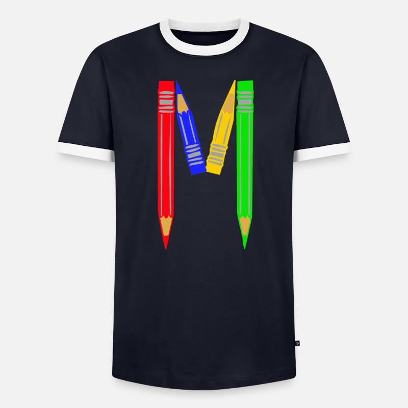 crayons de couleur m T-shirt contrasté Homme