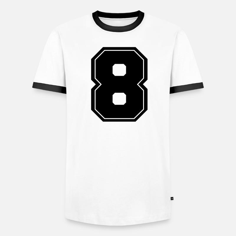 8 Männer Kontrast-T-Shirt