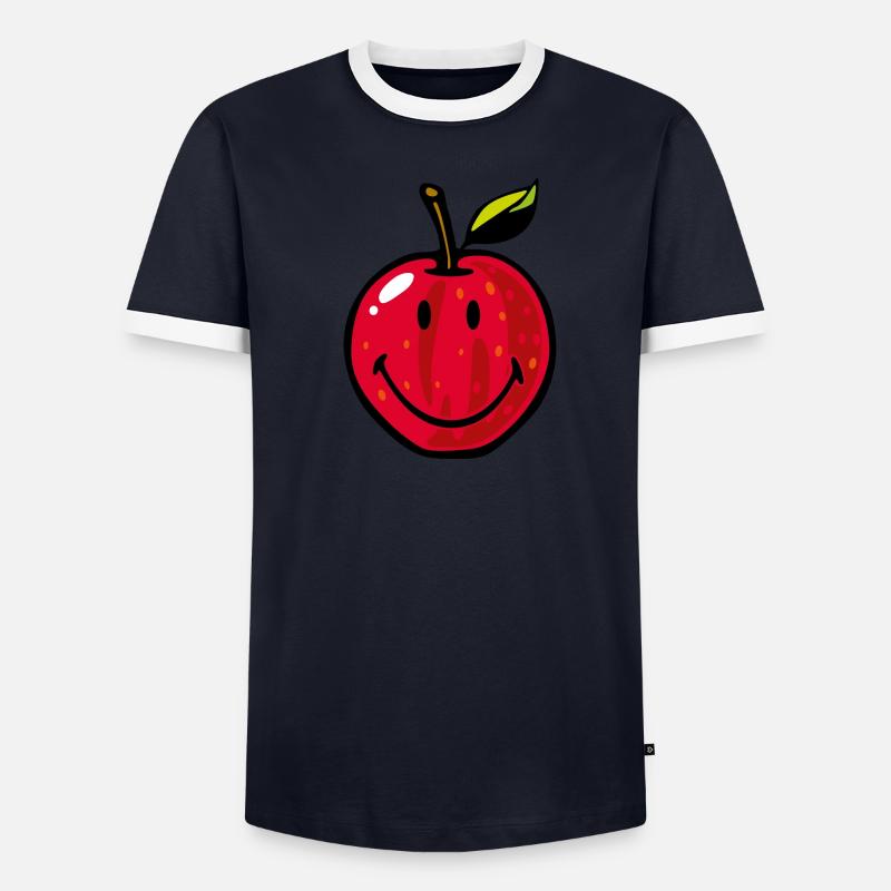 Smiley Red Apple T-shirt contrasté Homme