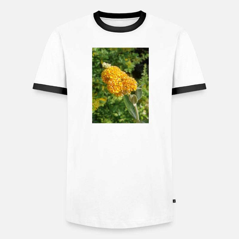 Buddleia, Schmetterlingsstrauch oder Sommerflieder 'Sungold' Männer Kontrast-T-Shirt