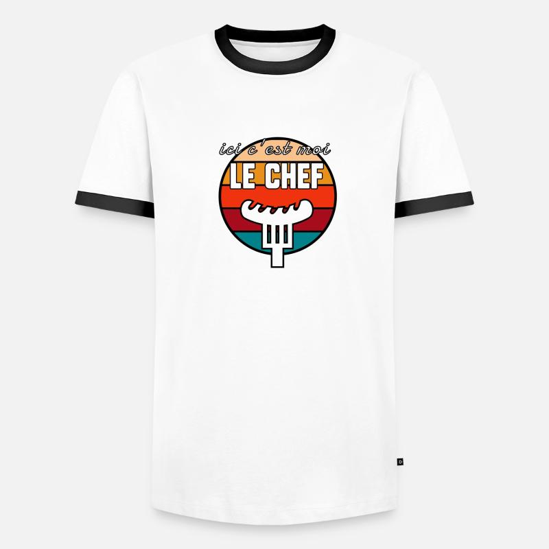 c’est moi le chef T-shirt contrasté Homme