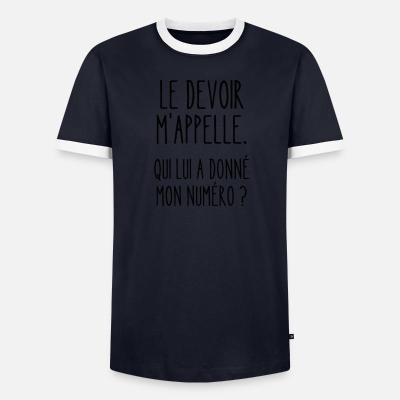 le devoir m'appelle T-shirt contrasté Homme
