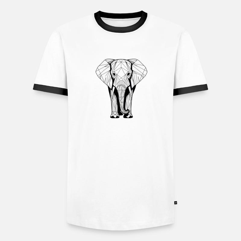 Moderner Elefant Männer Kontrast-T-Shirt