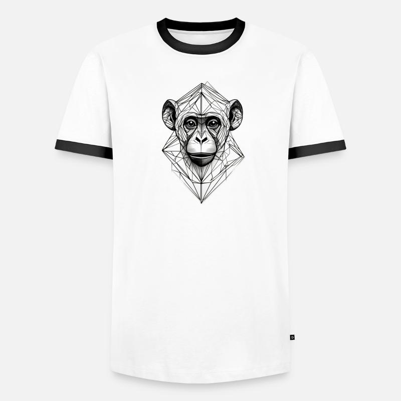 Moderner Affe Männer Kontrast-T-Shirt