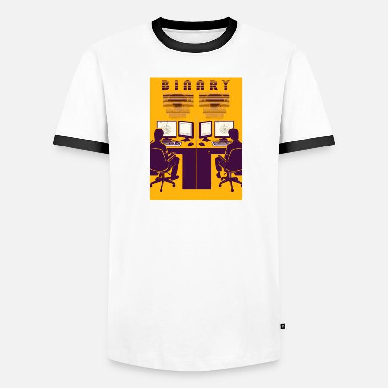 Binary Männer Kontrast-T-Shirt