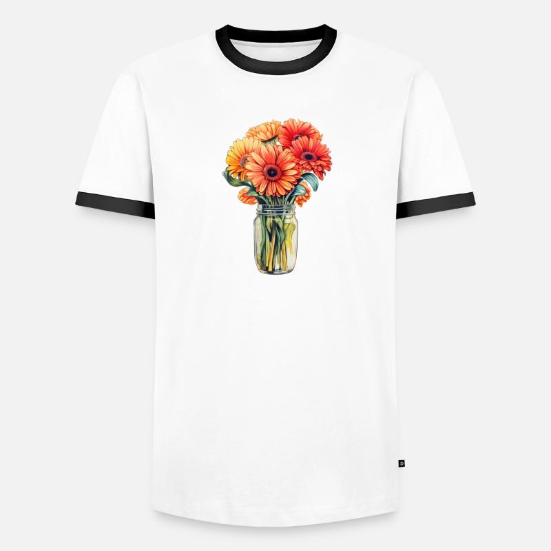 Gerbera Daisies Men's Ringer Shirt