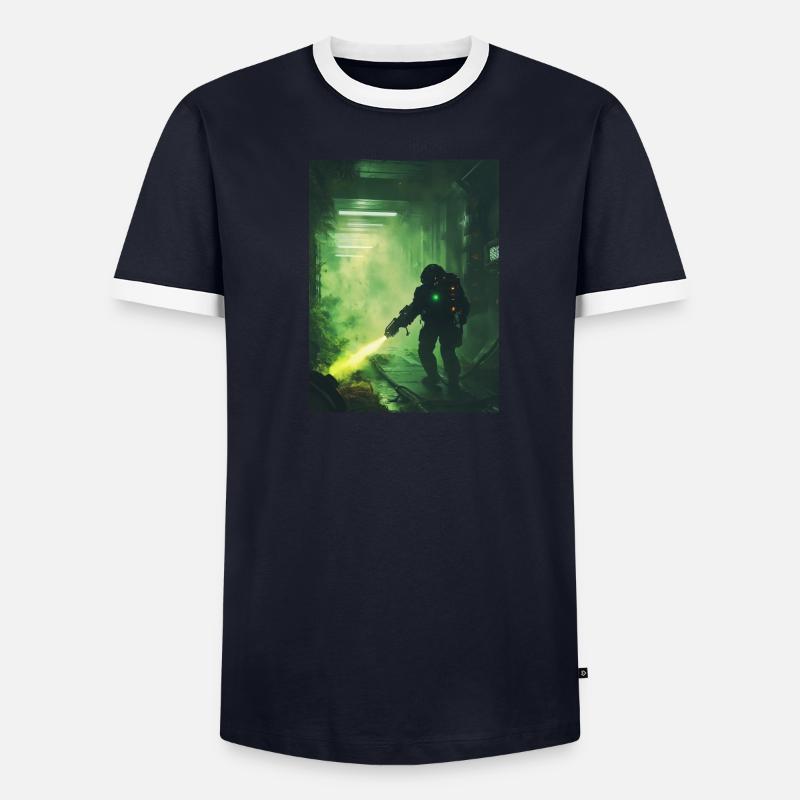 Sci Fi Krieger2 Männer Kontrast-T-Shirt