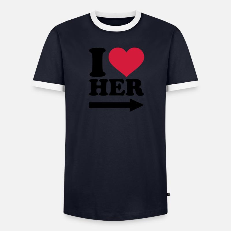 Freundin Männer Kontrast-T-Shirt