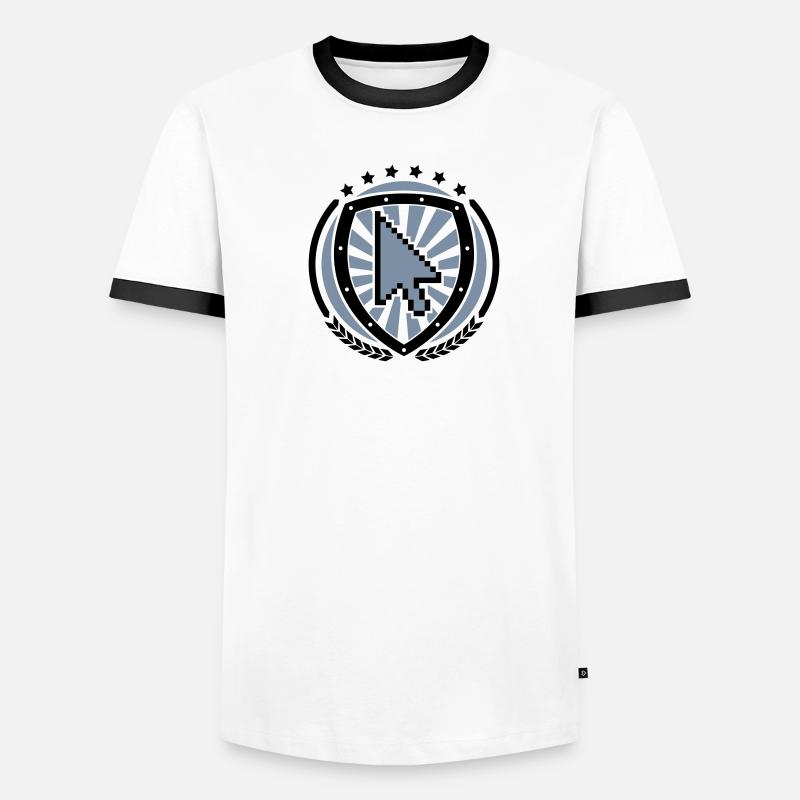 Maus Cursor Emblem Männer Kontrast-T-Shirt