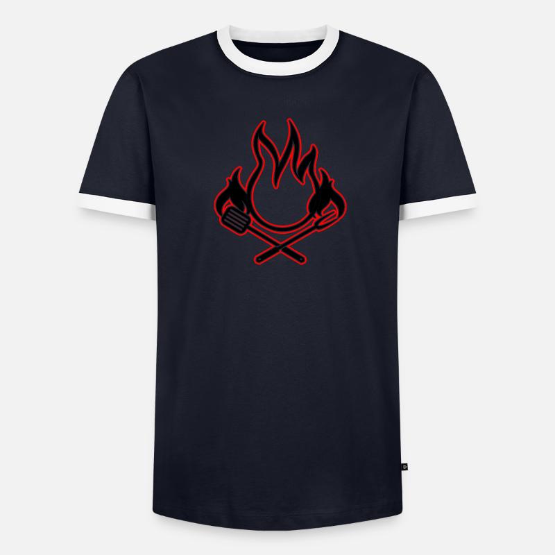 BBQ Männer Kontrast-T-Shirt