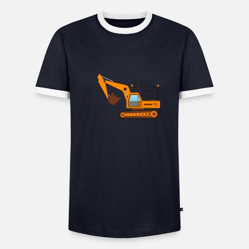 Bagger Männer Kontrast-T-Shirt