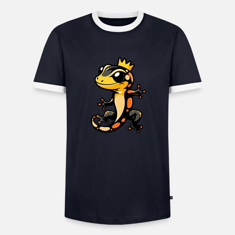 Lizard Comic Crown - Men's Ringer Shirt - undefined