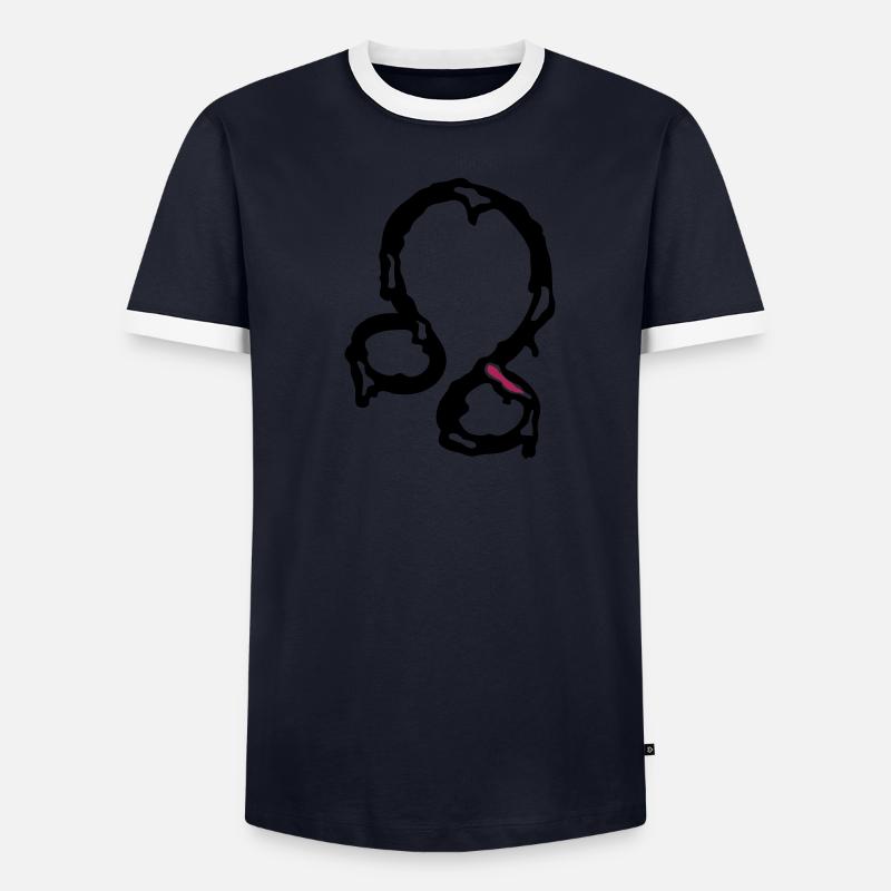 Sternzeichen Löwe Männer Kontrast-T-Shirt