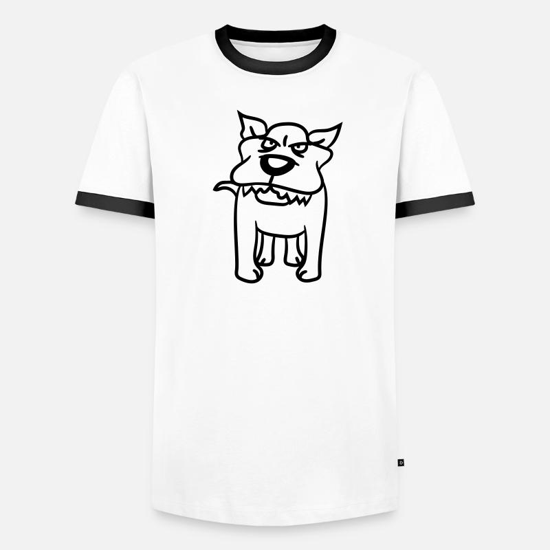 Dog, Monster, Evil, , Wolf, Sharp Teeth Men's Ringer Shirt