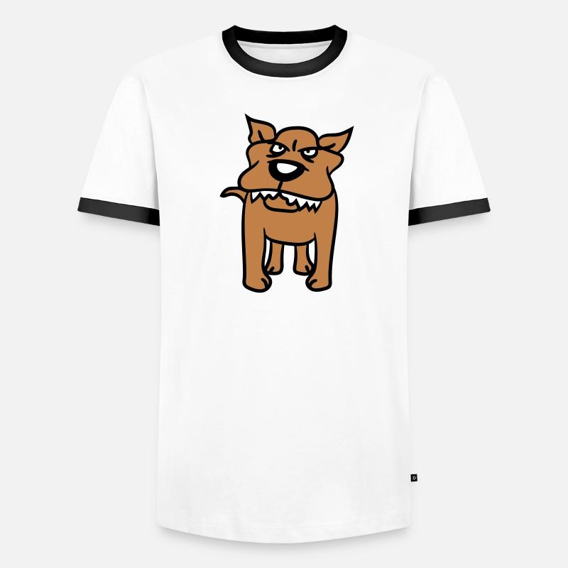Dog, Monster, Evil, , Wolf, Sharp Teeth Men's Ringer Shirt