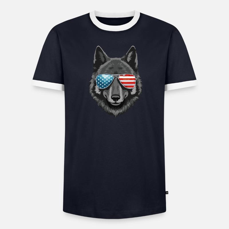 Wolf head usaventures T-shirt contrasté Homme