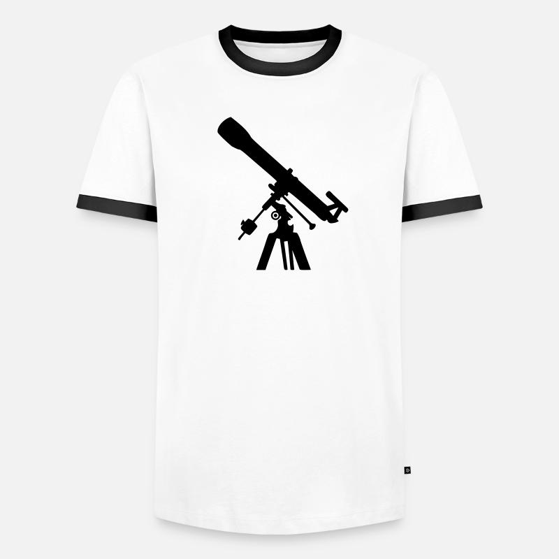 Teleskop Männer Kontrast-T-Shirt
