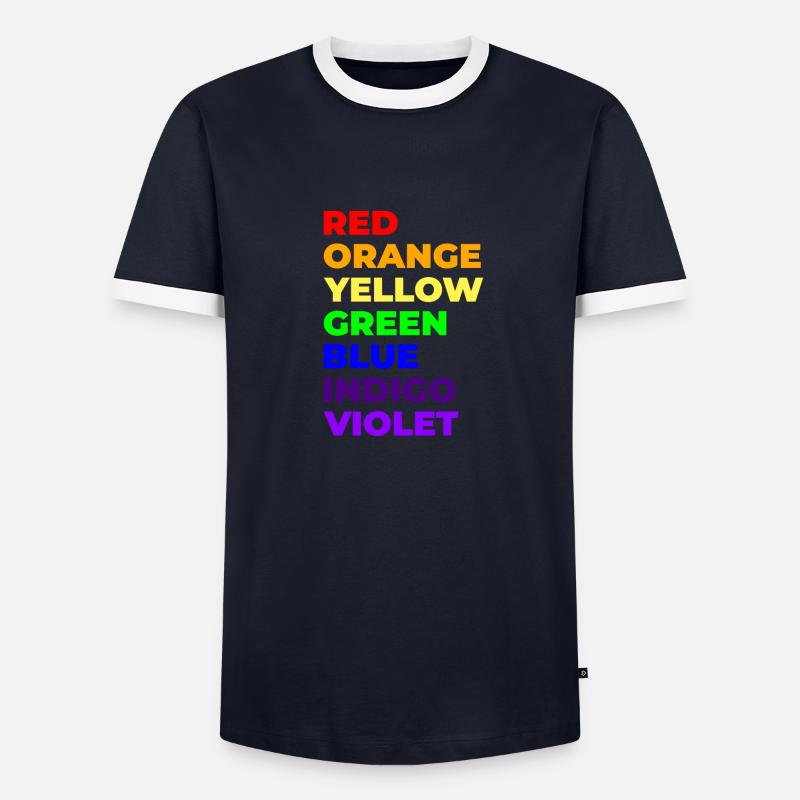 Rainbow colours Men's Ringer Shirt