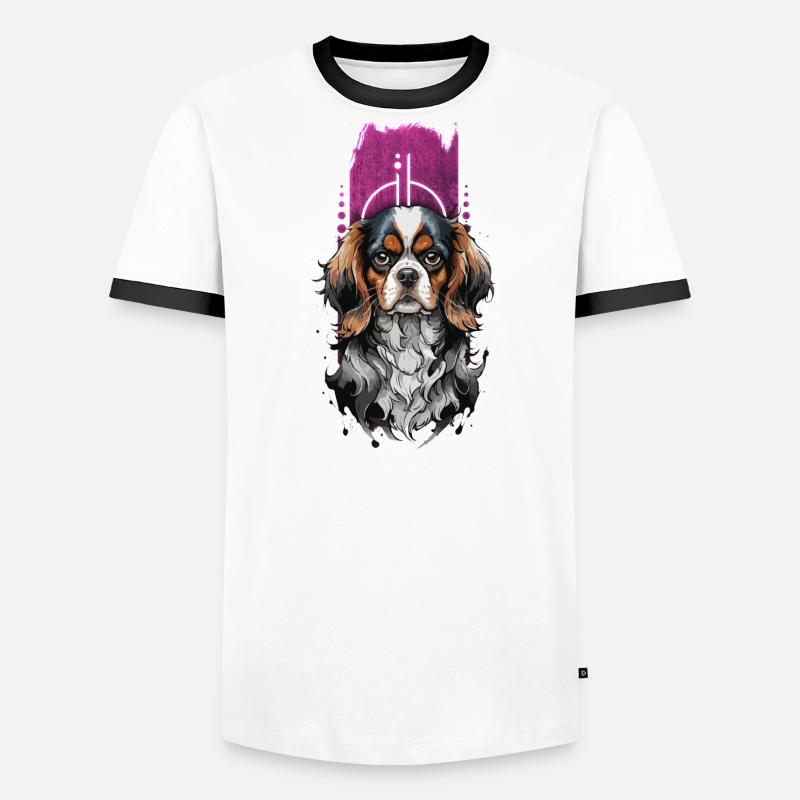 Compagnon royal : Cavalier King Charles Spaniel T-shirt contrasté Homme