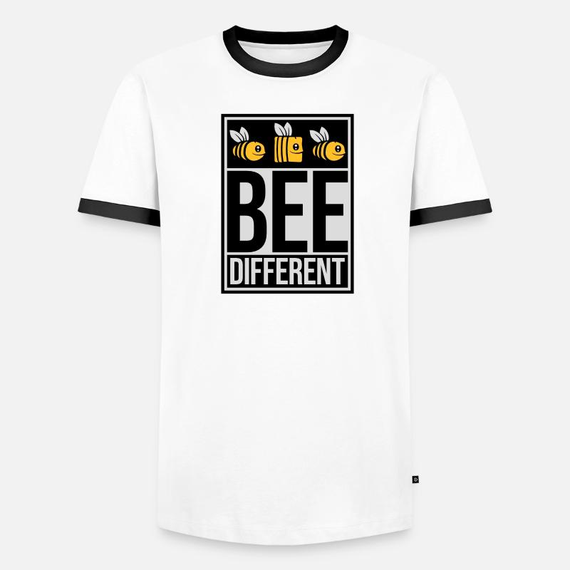 bee different Spruch Zitat Männer Kontrast-T-Shirt
