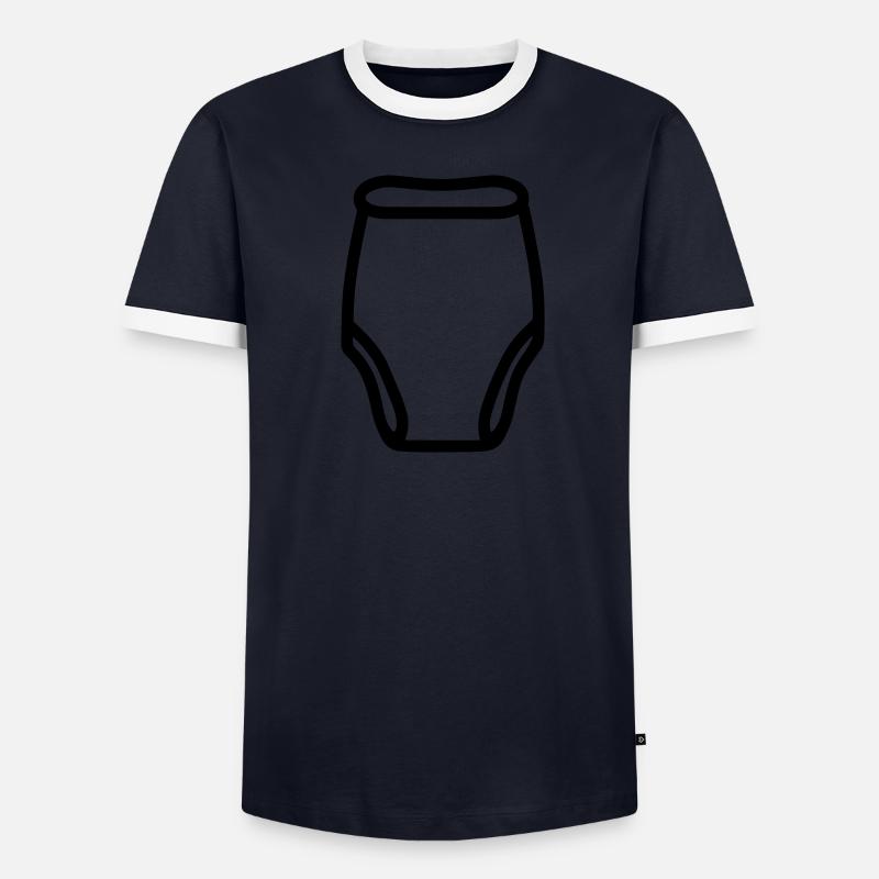 Schicht Männer Kontrast-T-Shirt