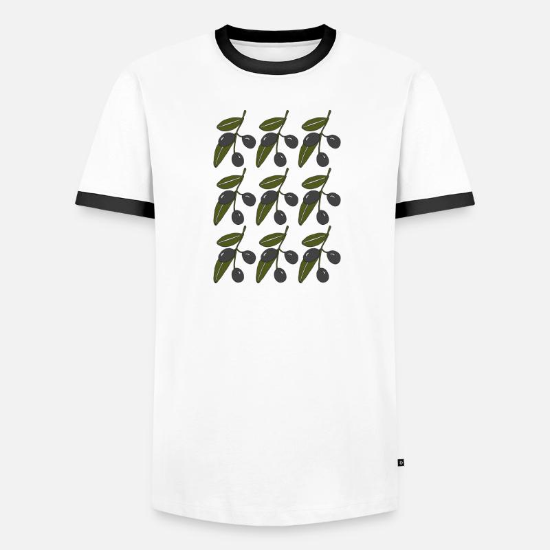 Olive branch pattern Men's Ringer Shirt