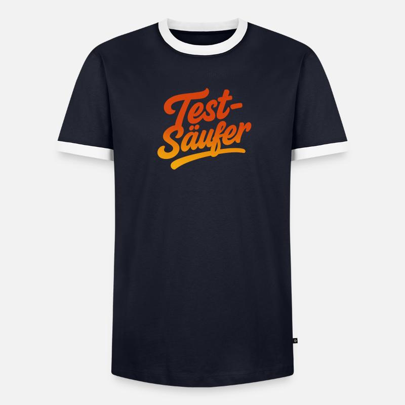TestSaeufer Männer Kontrast-T-Shirt
