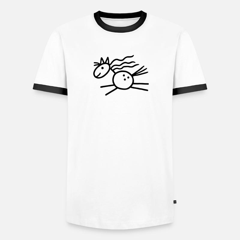 Sauts de cheval T-shirt contrasté Homme