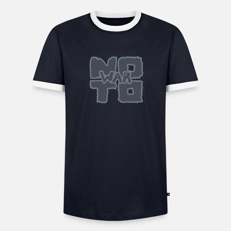 "no to war" grau Männer Kontrast-T-Shirt