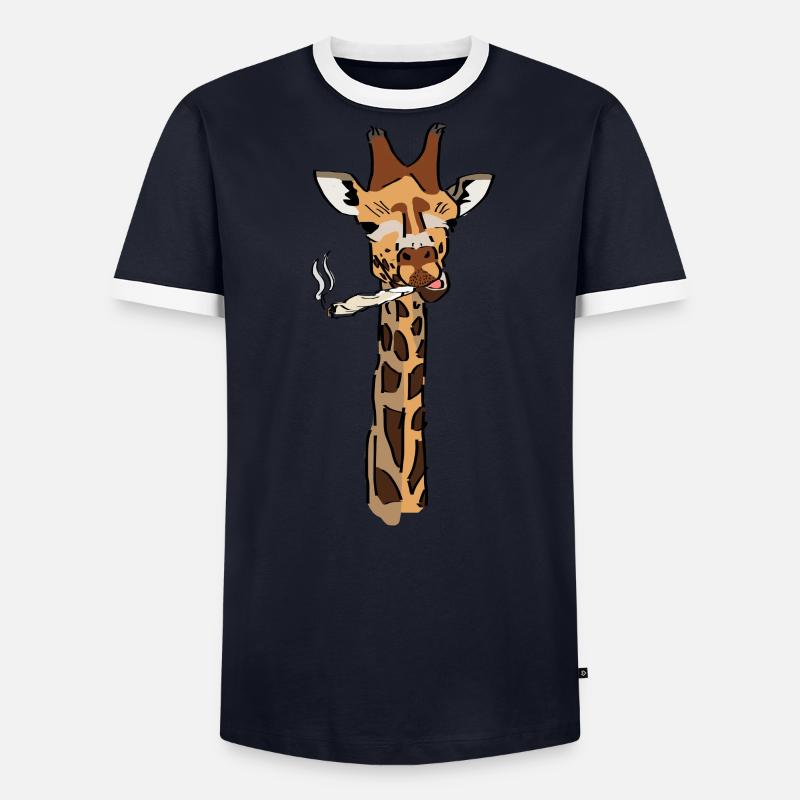 Psyche Giraffe Männer Kontrast-T-Shirt