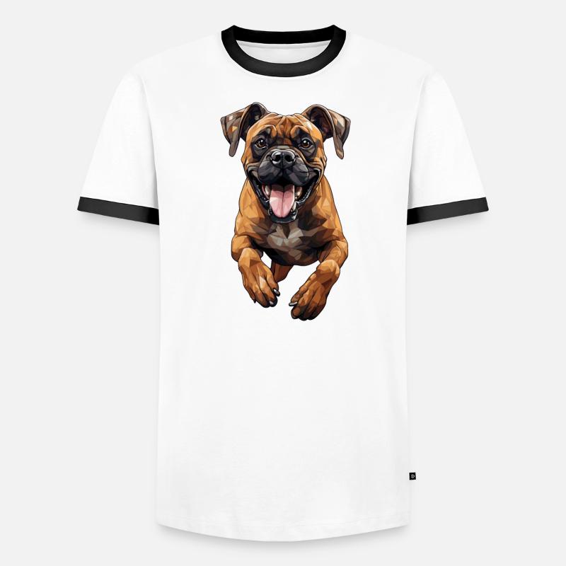 Boxer dans la conception de polygones de saut T-shirt contrasté Homme
