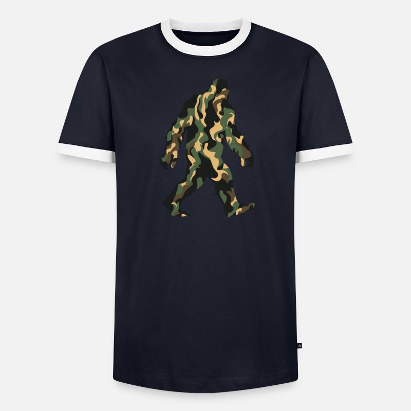 Camouflage Sasquatch Stride Men's Ringer Shirt