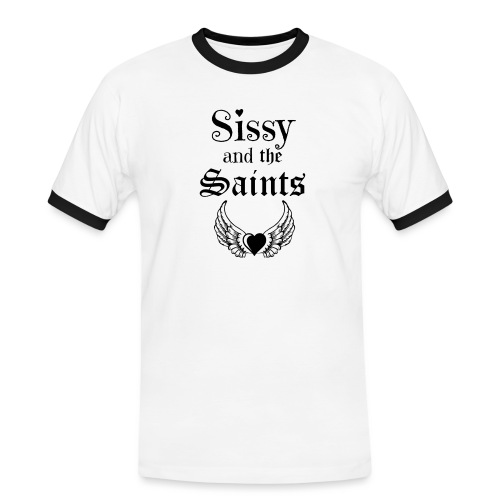 Sissy & the Saints zwarte letters - Mannen contrastshirt