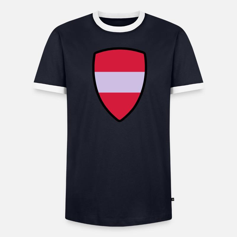 Drapeau de l'Autriche T-shirt contrasté Homme