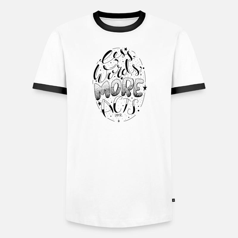 Moins de mots, plus d'actes T-shirt contrasté Homme