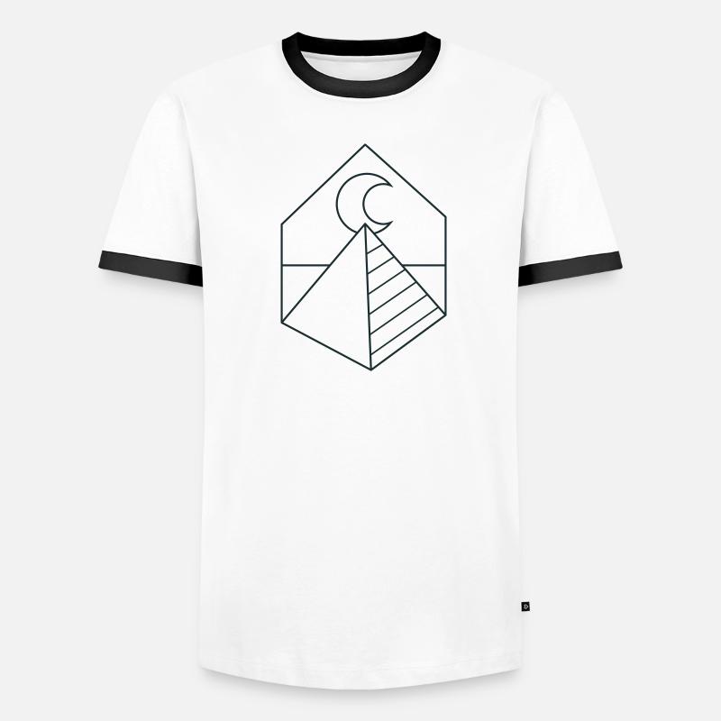 Pyramide BOHO sur la lune T-shirt contrasté Homme
