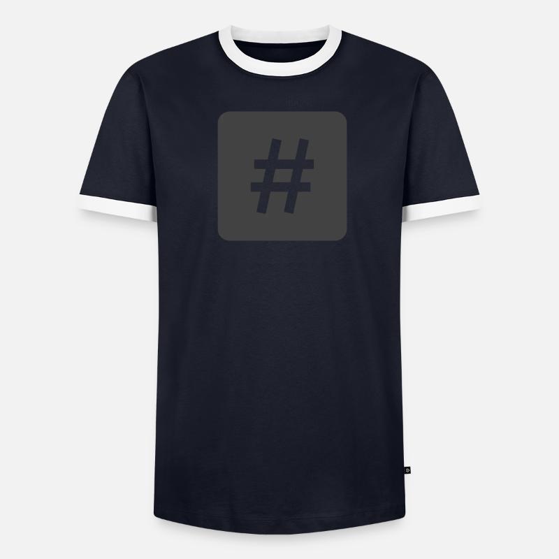 Hashtag T-shirt contrasté Homme