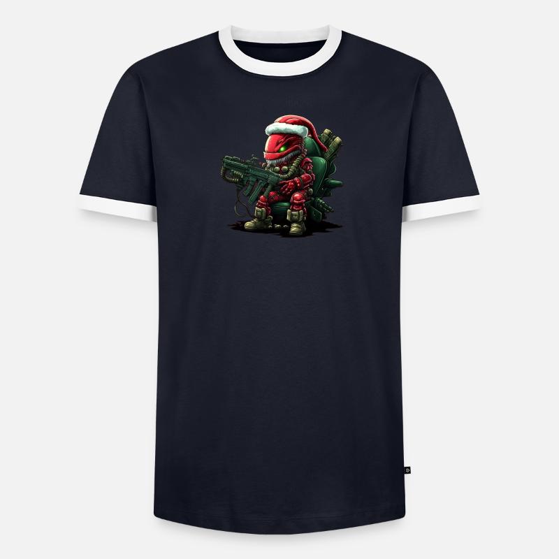 Weihnachtsmann Männer Kontrast-T-Shirt