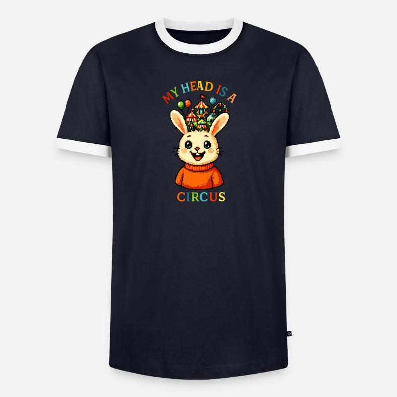 Mein Kopf ist ein Zirkus Männer Kontrast-T-Shirt