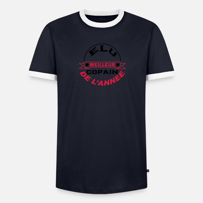 Elu meilleur copain de l'année T-shirt contrasté Homme