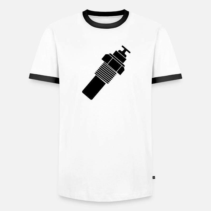 Flüssigkeit temperatursensor Männer Kontrast-T-Shirt