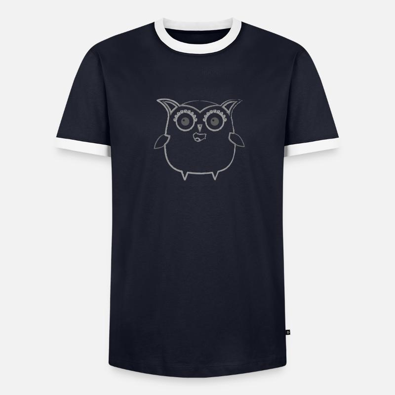 owl,drawing,pencil,comic Men's Ringer Shirt