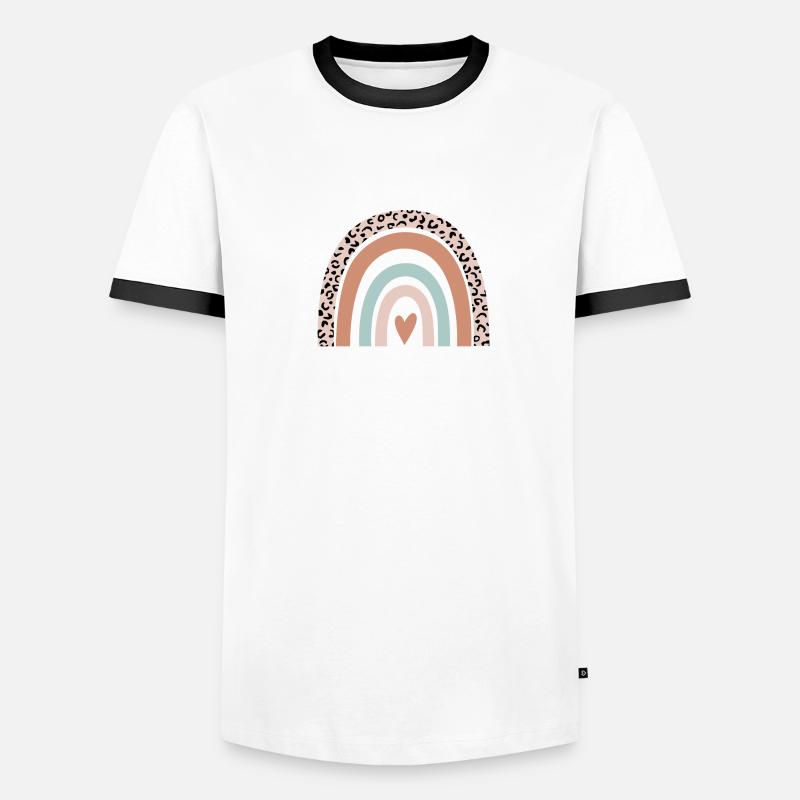 Forester Rainbow Leopard Funny Forester Men's Ringer Shirt