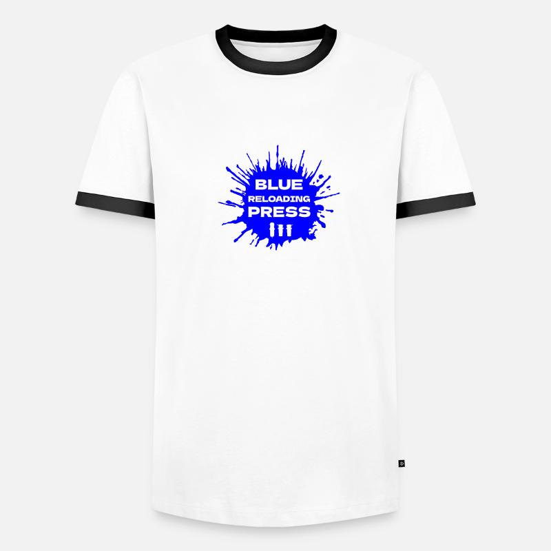 Blue reloading press T-shirt contrasté Homme