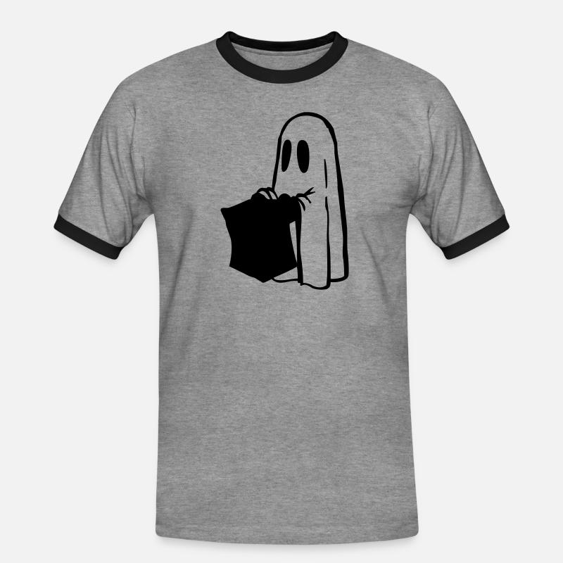 Halloween - Männer Kontrast-T-Shirt - Grau meliert/Schwarz