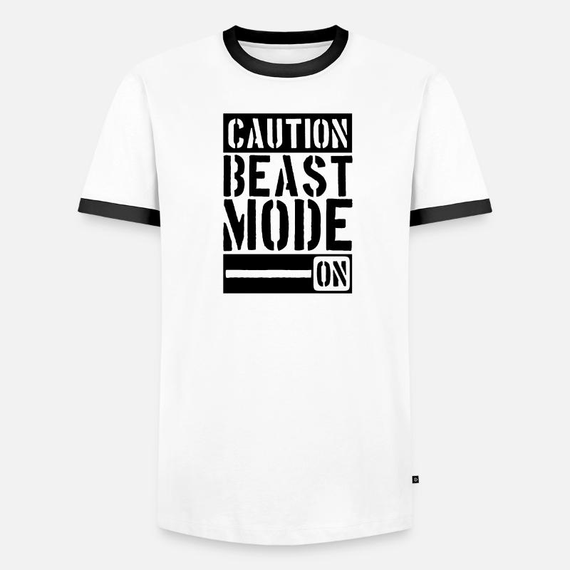 Caution Beast Mode On T-shirt contrasté Homme